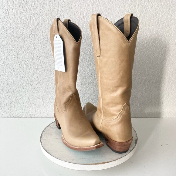 Lane EMMA JANE Womens Cowboy Boots 8 Butterscotch Western Cowgirl Mid Calf Tall - Picture 1 of 11